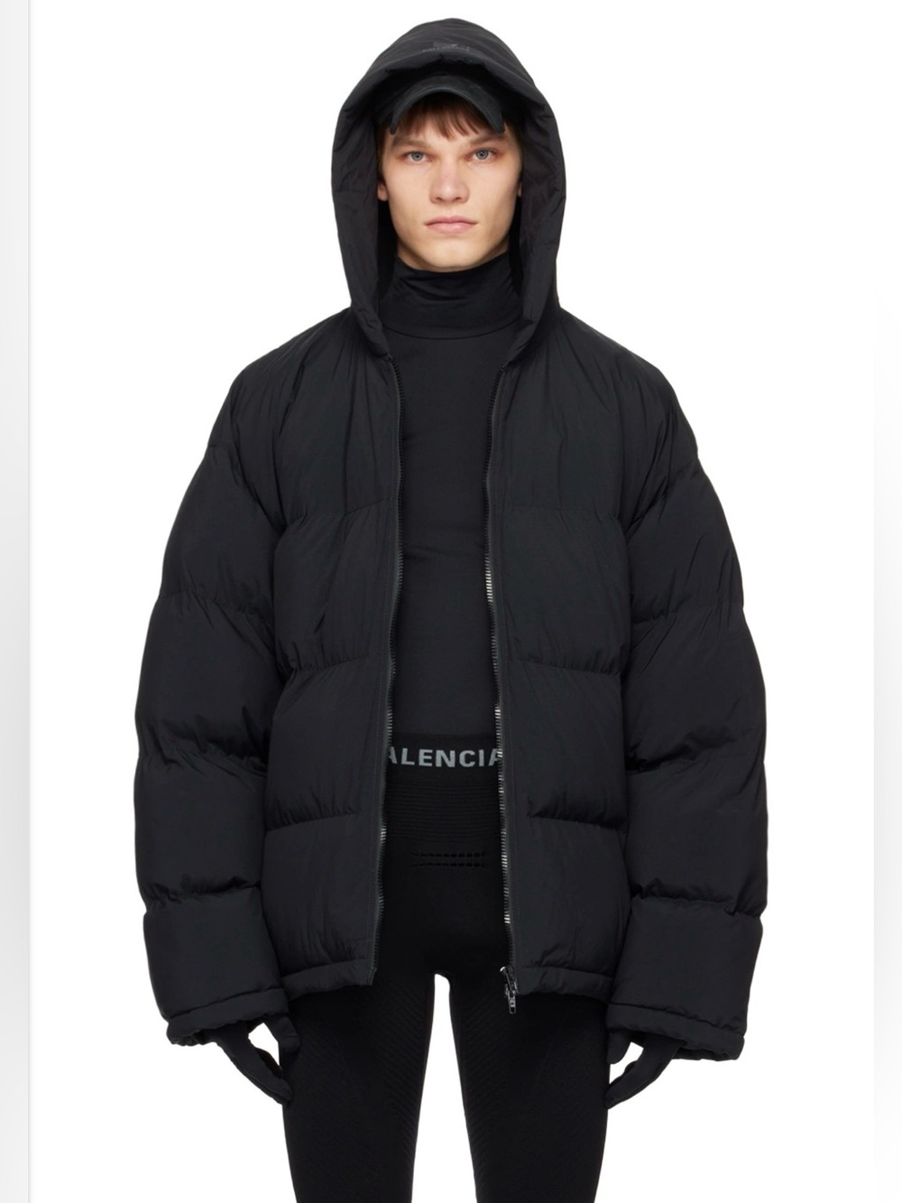 Balenciaga Sporty B Hooded Quilted Puffer Jacket 2014 Men's